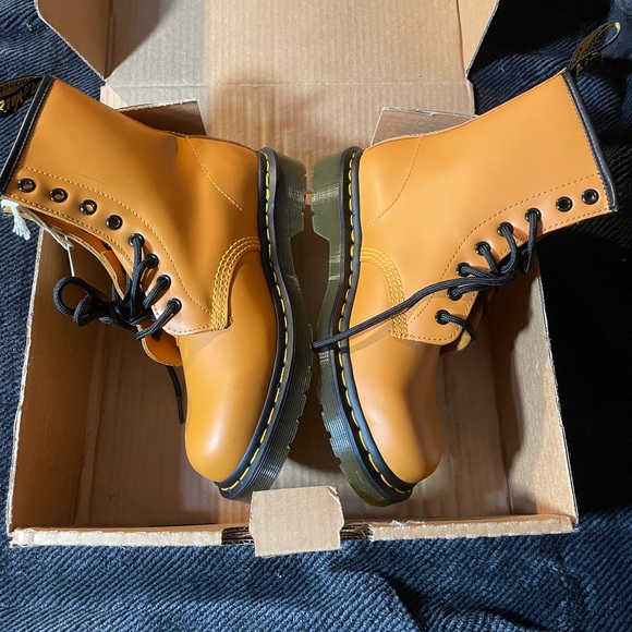 Dr. Martens Orange Combat Boots - Picture 3 of 11